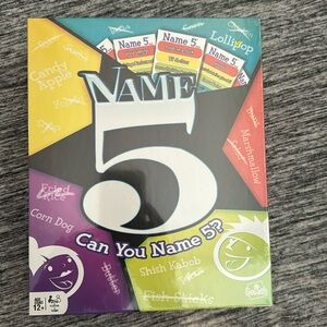 Name 5 Board Game, Children Ages 12+